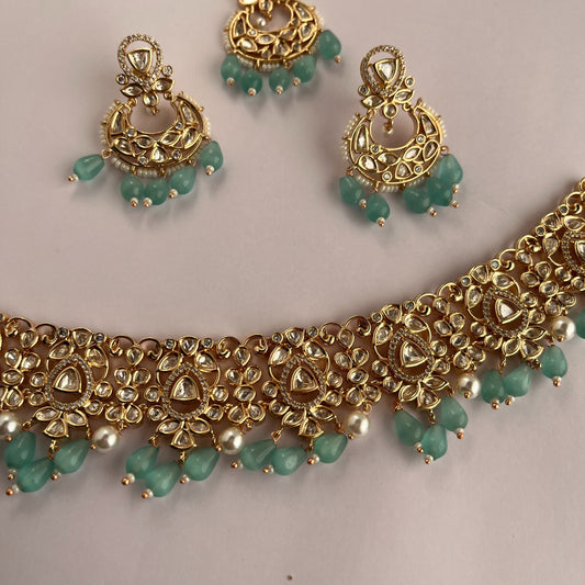 Kundan Long Necklace Set 1013 - Jewelit