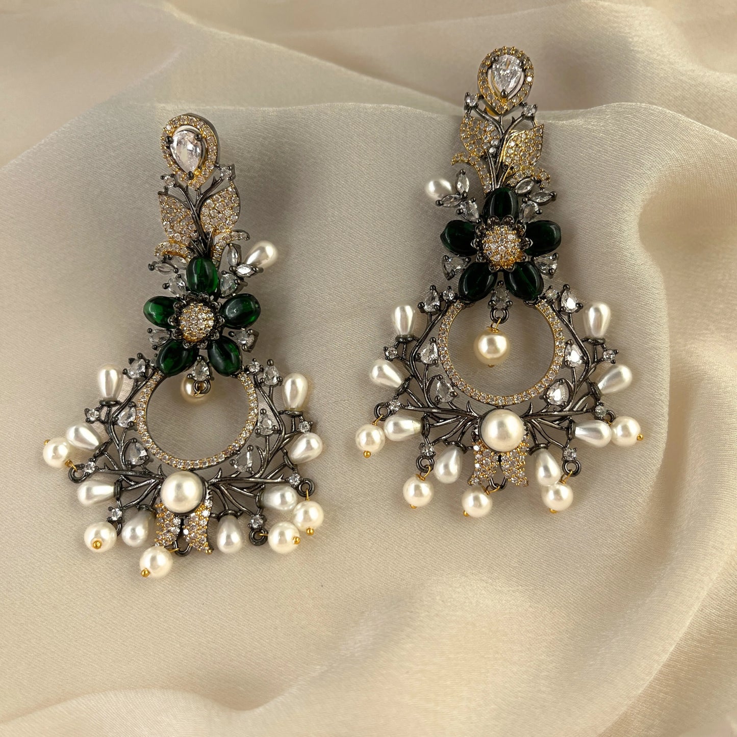 Cubic Zirconia Earrings-10015