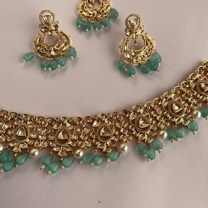 Kundan Long Necklace Set 1013 - Jewelit