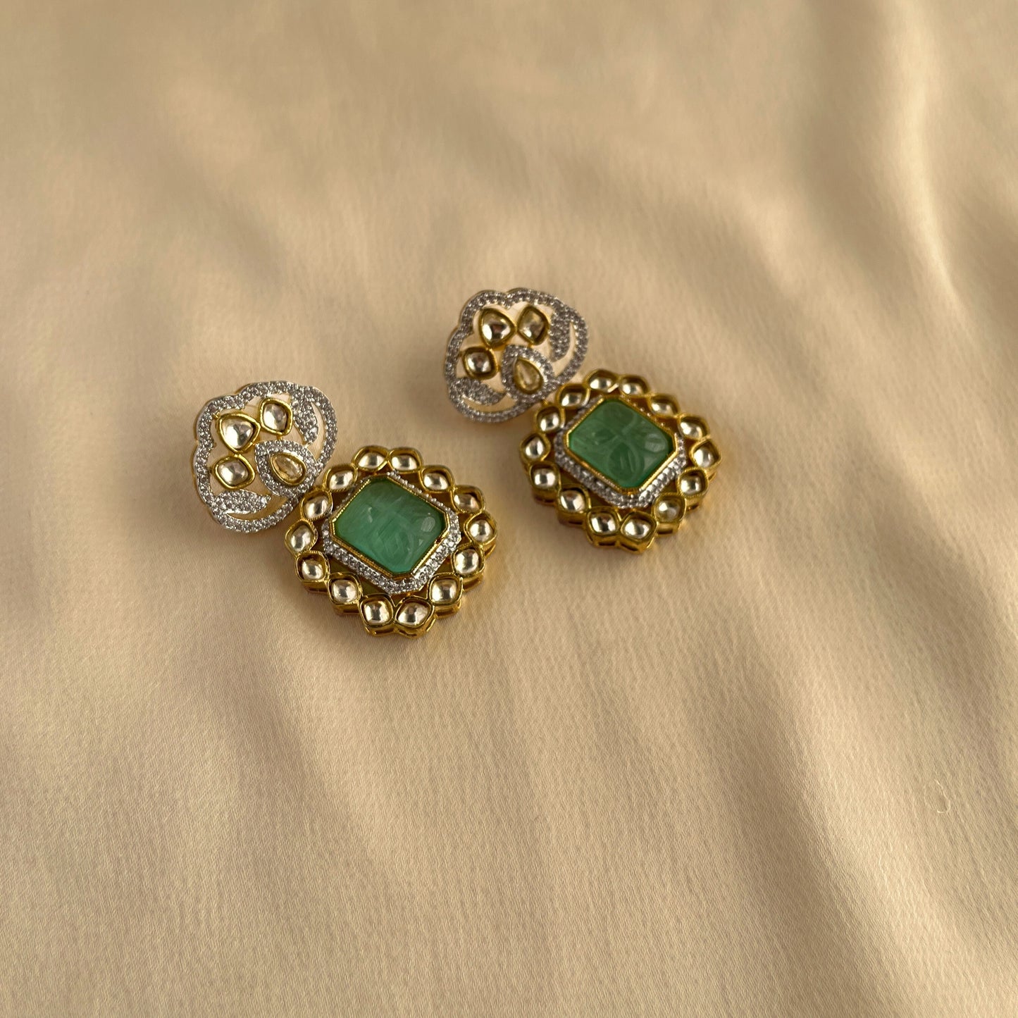 Kundan Stud Earrings-10006