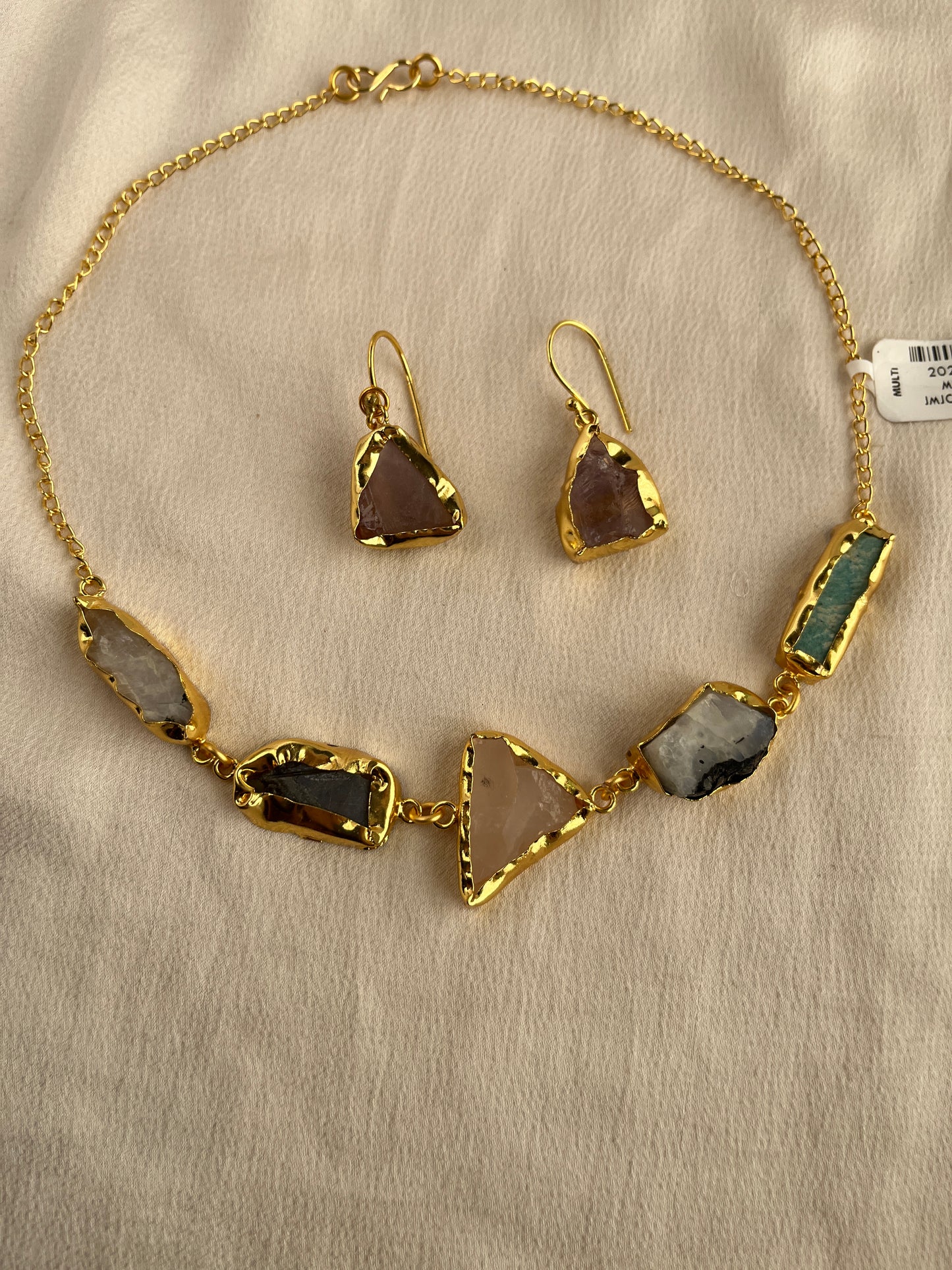 Gold Spirited 18K Plated Contemporary Necklace Set 10009